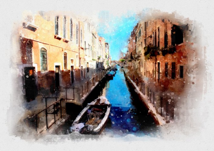 Venice Watercolor Holiday Paint City Italian 